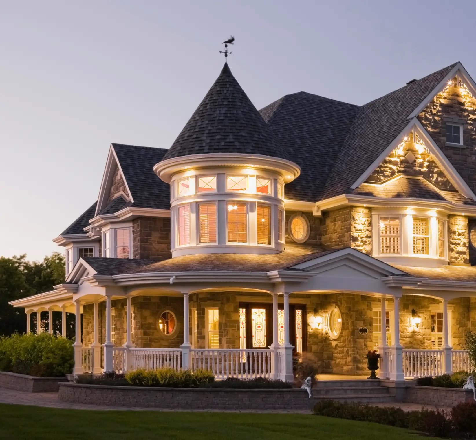 Custom built home with unique residential architectural design in the Upstate